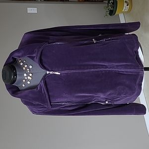 White Stag Women Velvet jacket  Active, Loungewear Velour Workwear jacket.